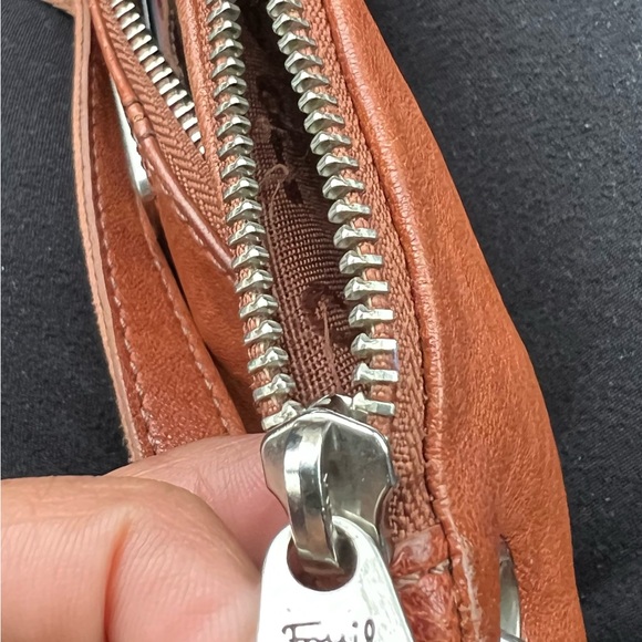 Fossil long live vintage weathered leather brown crossbody bag - Picture 8 of 10